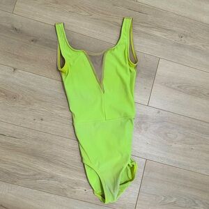 Custom Leotard Neon Yellow Size Medium